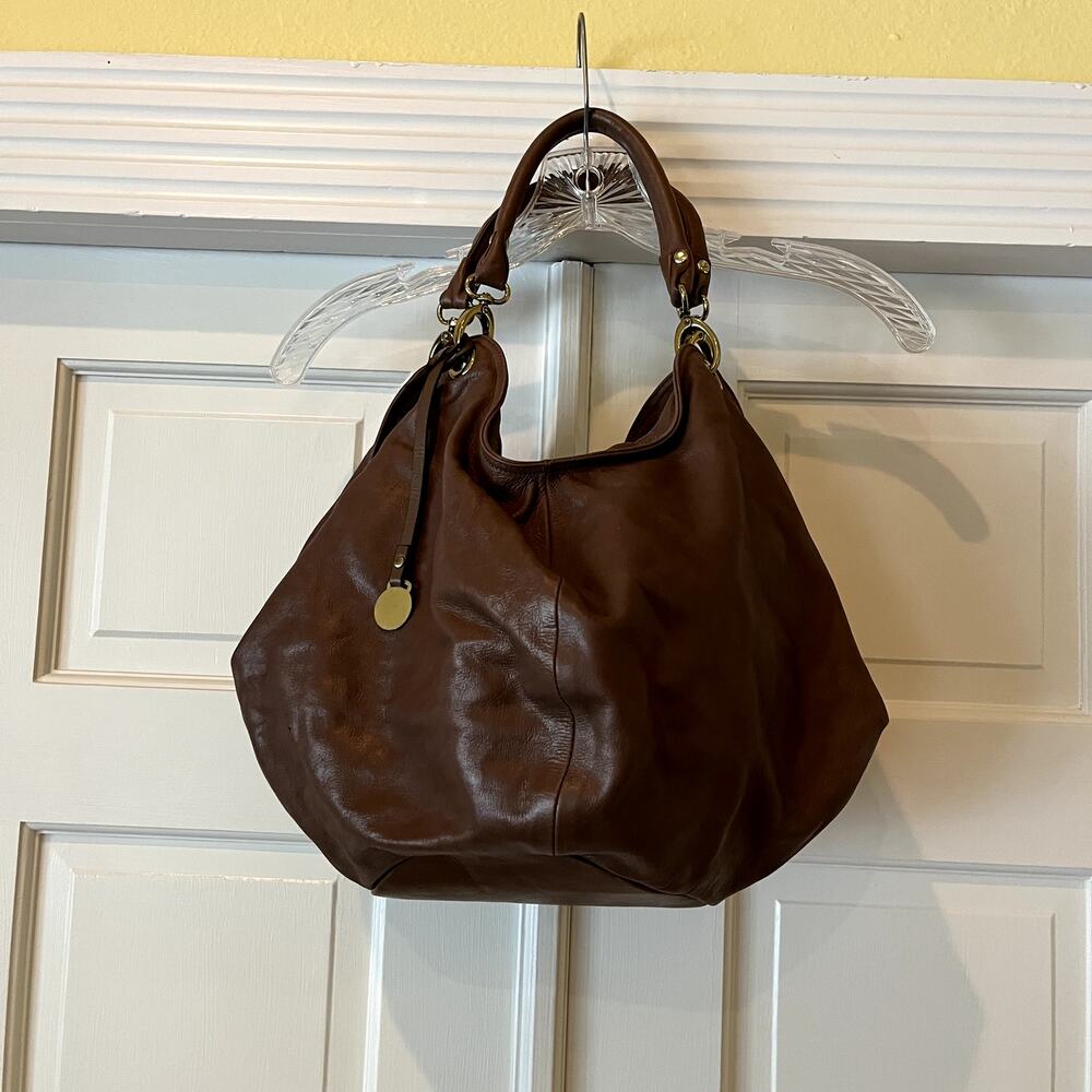 Rabeanco Brown Leather Hobo Bag